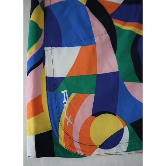 RLX Ralph Lauren Women Sz L Abstract Multi Print Performance 17" Golf Skort - Picture 5 of 11